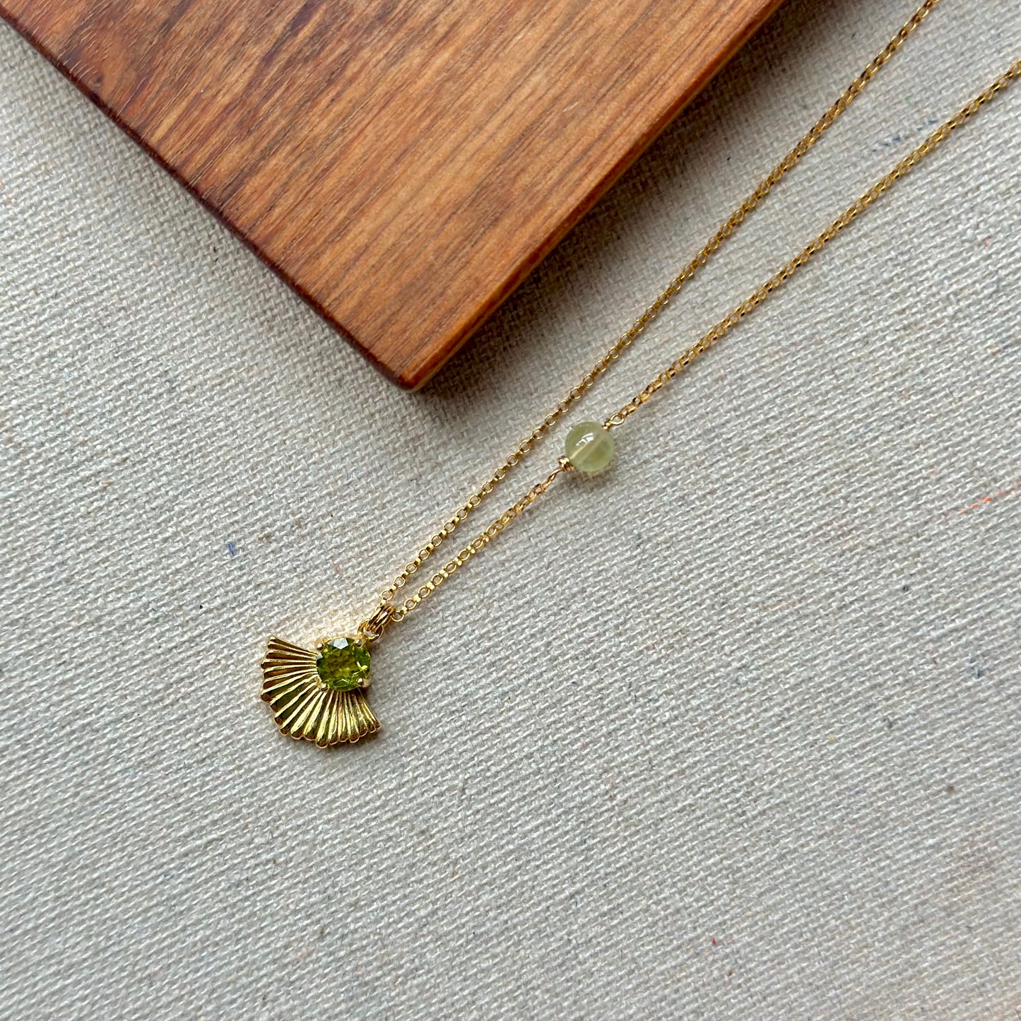 Peridot And Prehnite 14k Gold-filled Necklace