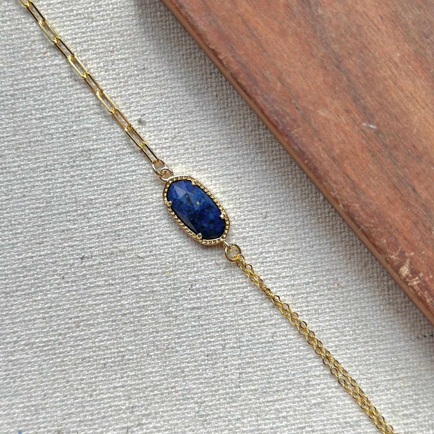 Lapis Gold-plated Sterling Silver Bracelet