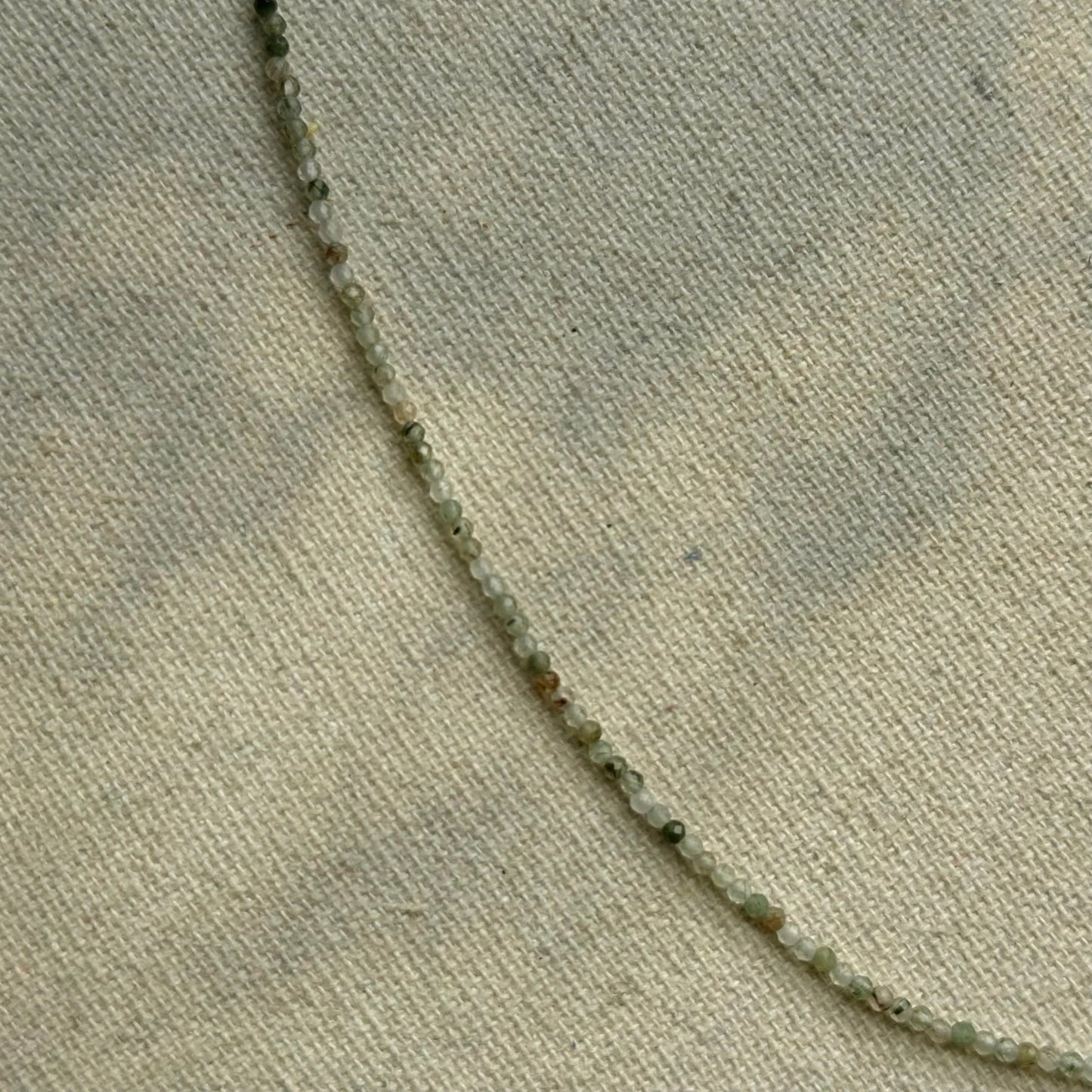 Green Cat Eye And Green Rutile Quartz Beaded Necklace