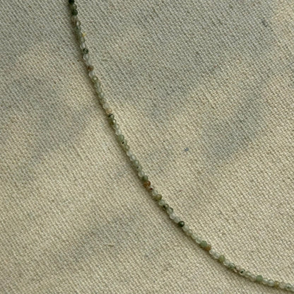 Green Cat Eye And Green Rutile Quartz Beaded Necklace