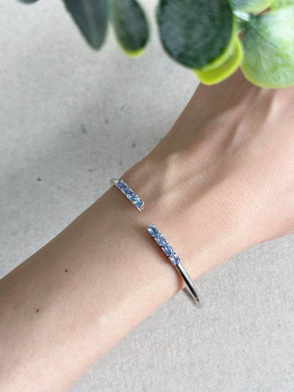 Tanzanite Sterling Silver Bangle