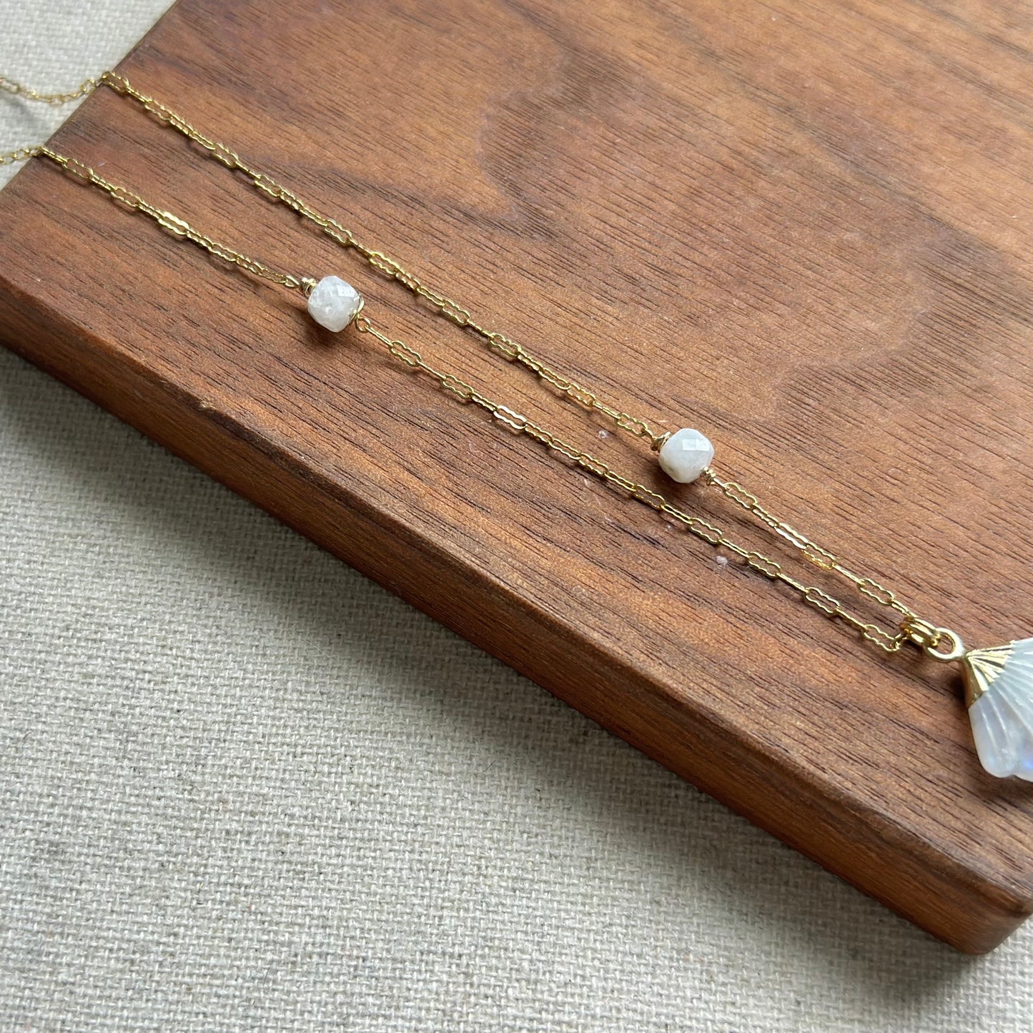 Moonstone Shell 14k Gold-filled Necklace