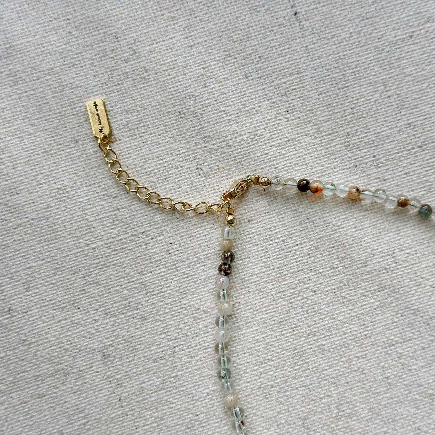 Two-way Phantom Quartz Pendant And Phantom Beaded Necklace