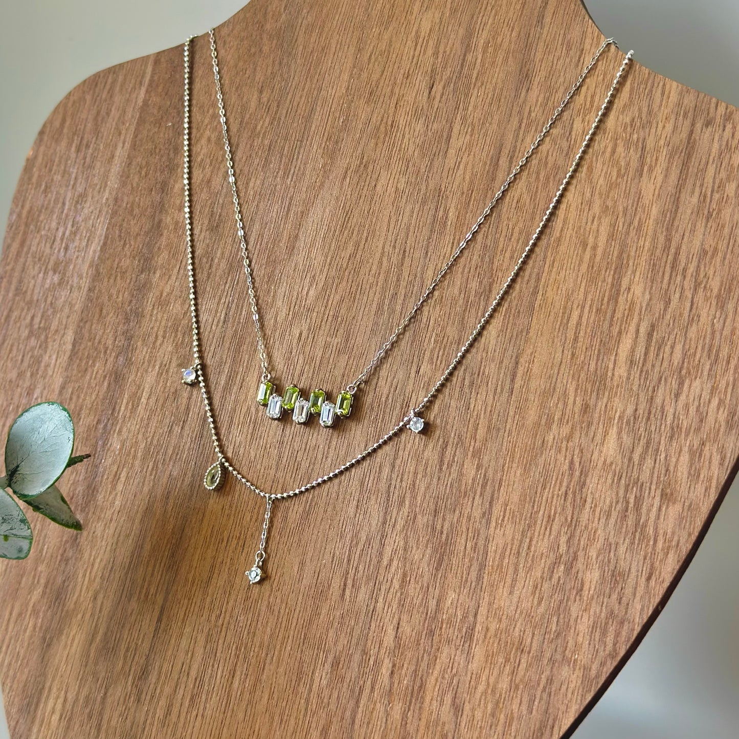 Topaz And Peridot Sterling Silver Necklace