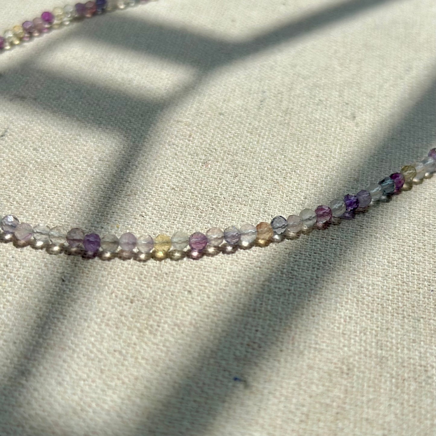 Fluorite Beaded Detachable Amethyst Beaded Necklace