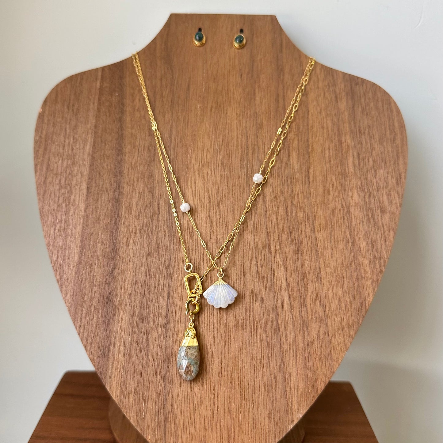 Moonstone Shell 14k Gold-filled Necklace