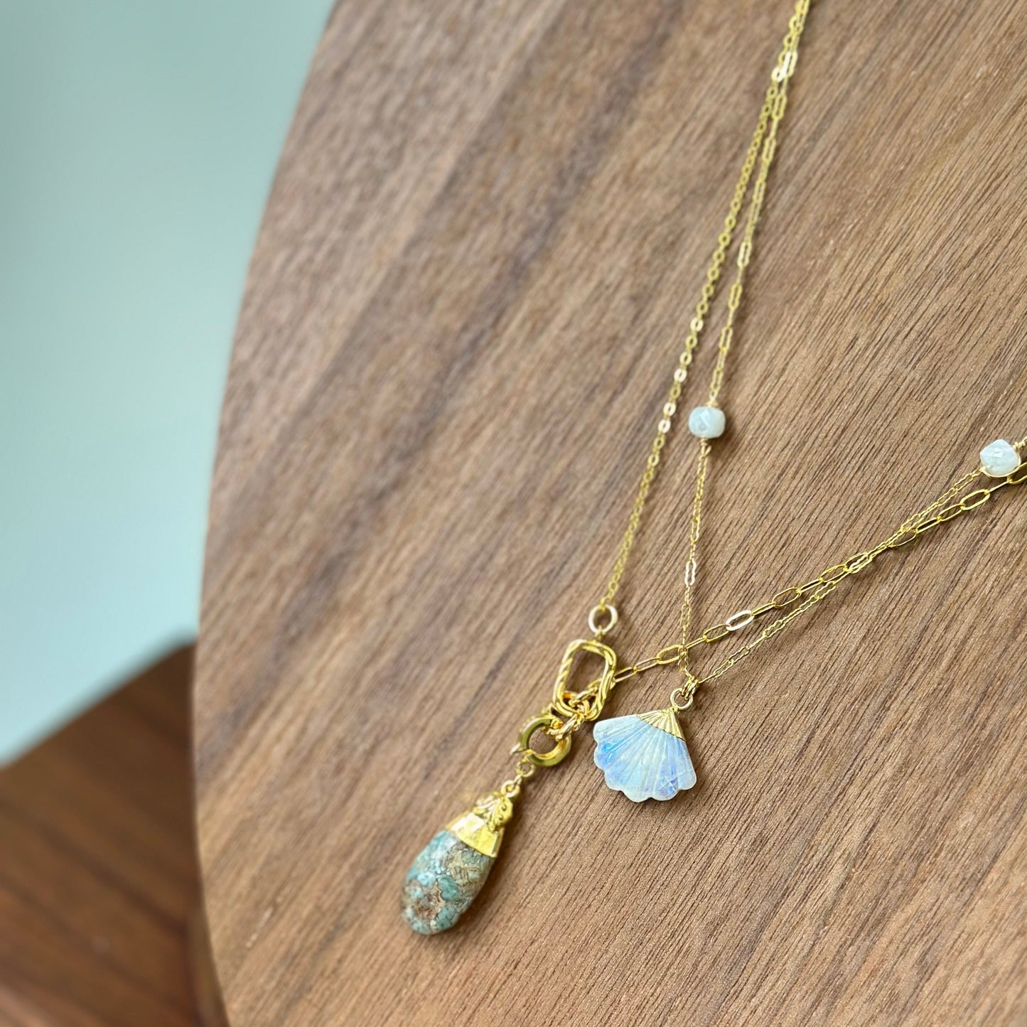 Moonstone Shell 14k Gold-filled Necklace