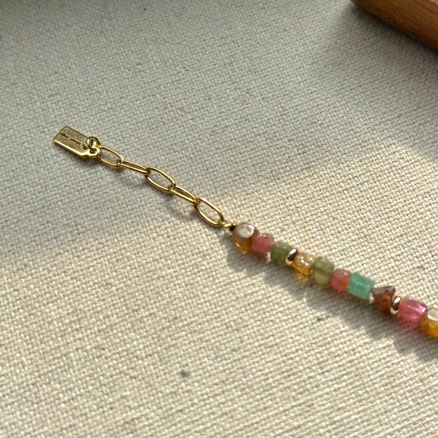 Tourmaline And Freshwater Pearl Beaded Bracelet