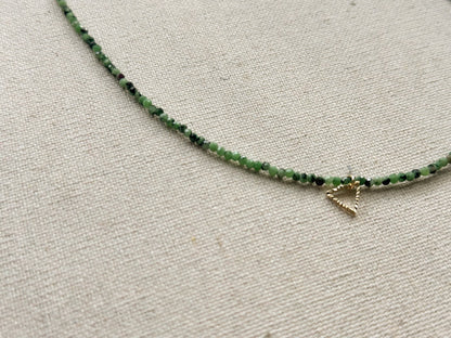 Ruby Zoisite Beaded And Black Onyx Necklace