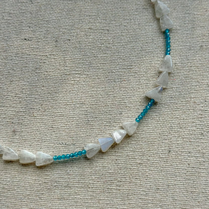 Apatite And Moonstone Beaded Necklace