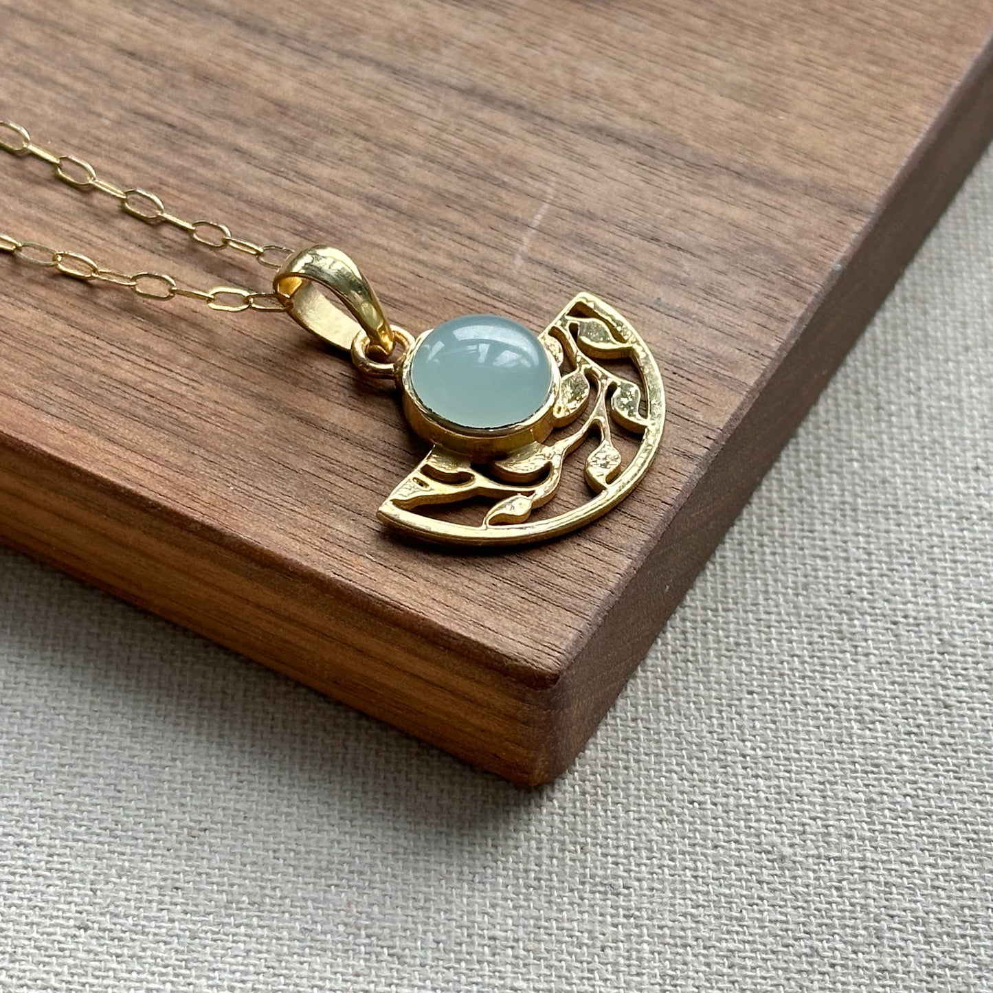 Chalcedony Gold-plated Sterling Silver Necklace