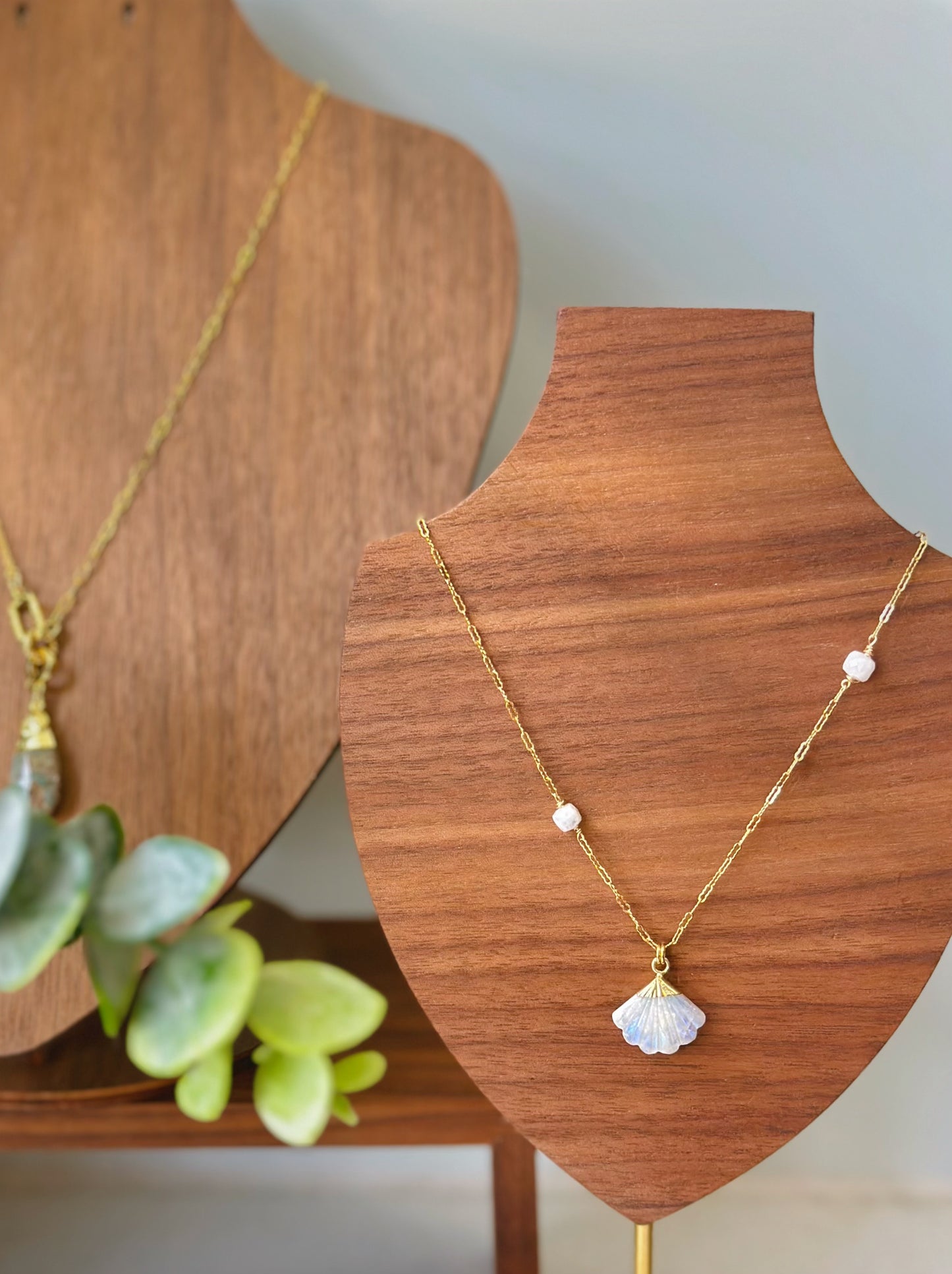 Moonstone Shell 14k Gold-filled Necklace