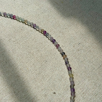 Fluorite Beaded Detachable Amethyst Beaded Necklace