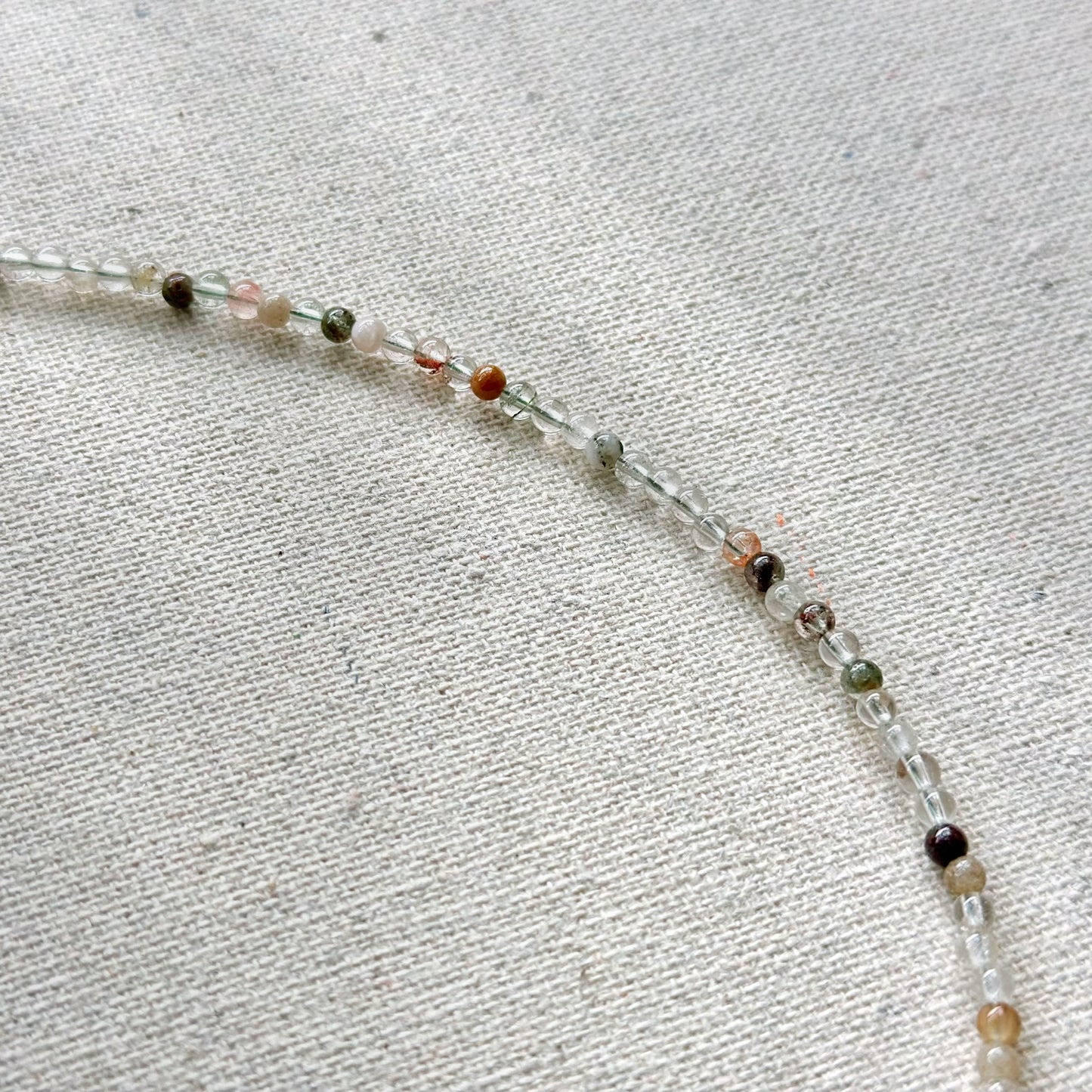 Two-way Phantom Quartz Pendant And Phantom Beaded Necklace