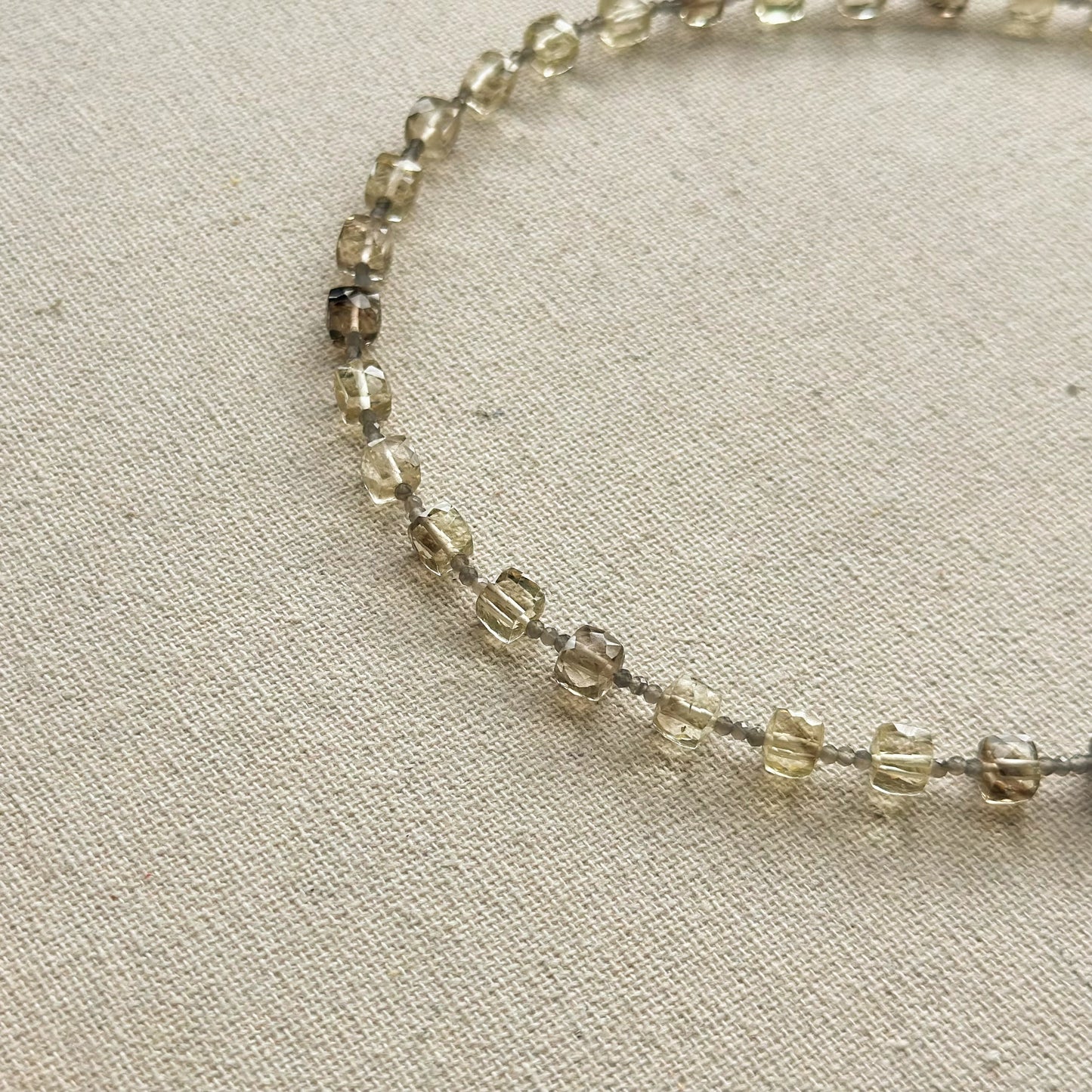 Lemom Quartz Beaded Necklace