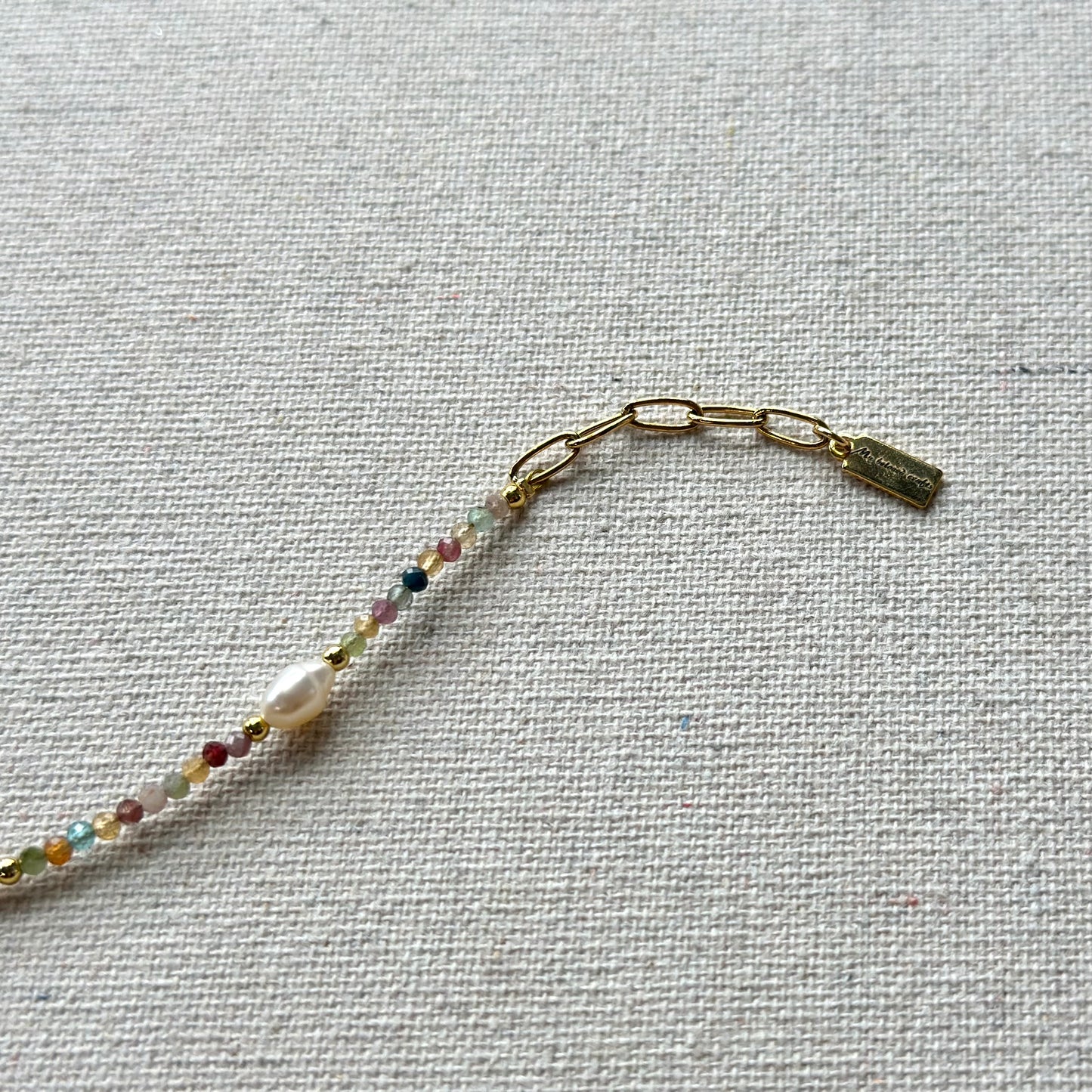 Tourmaline And Freshwater Pearl Beaded Bracelet