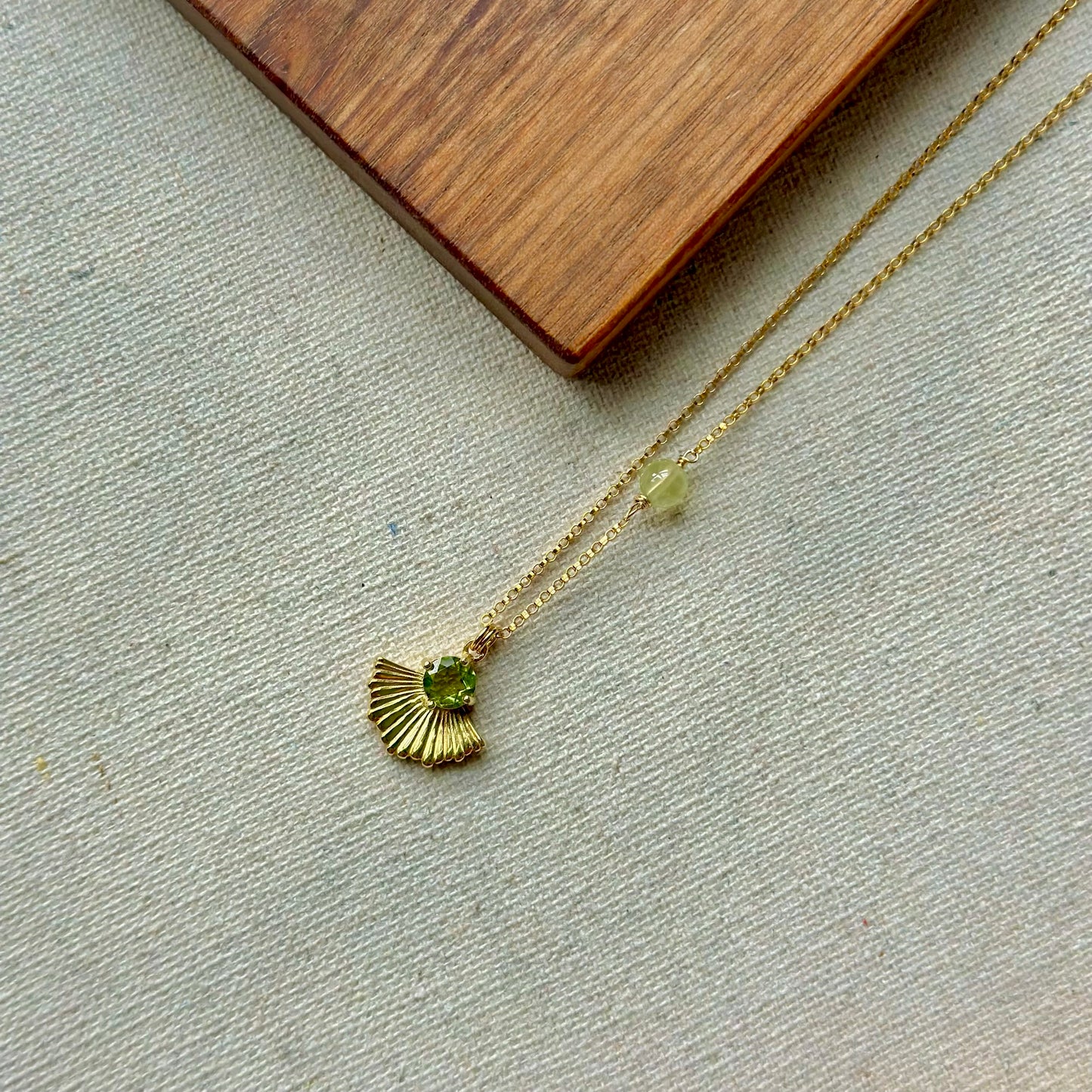 Peridot And Prehnite 14k Gold-filled Necklace