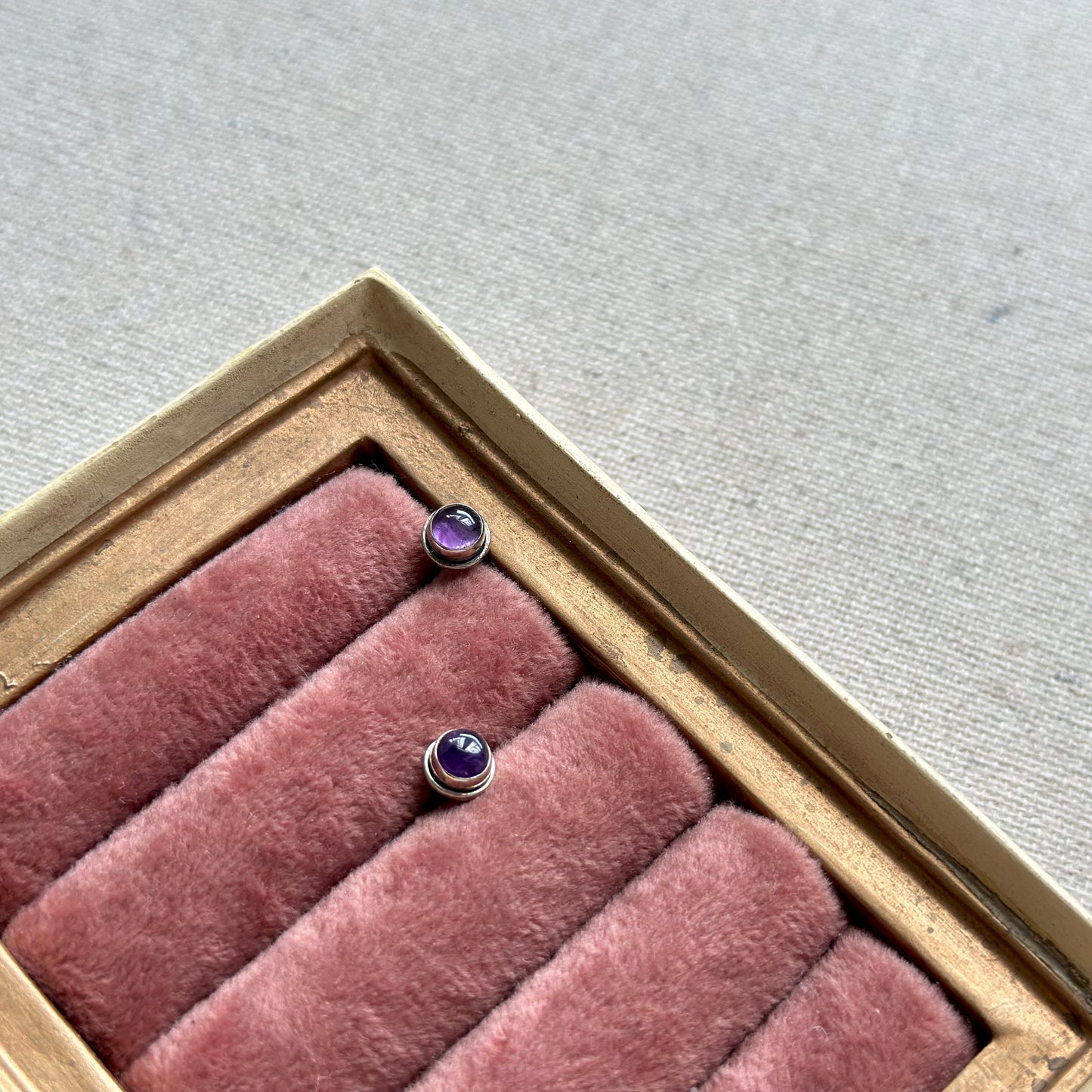 Amethyst Sterling Silver Ear Stud