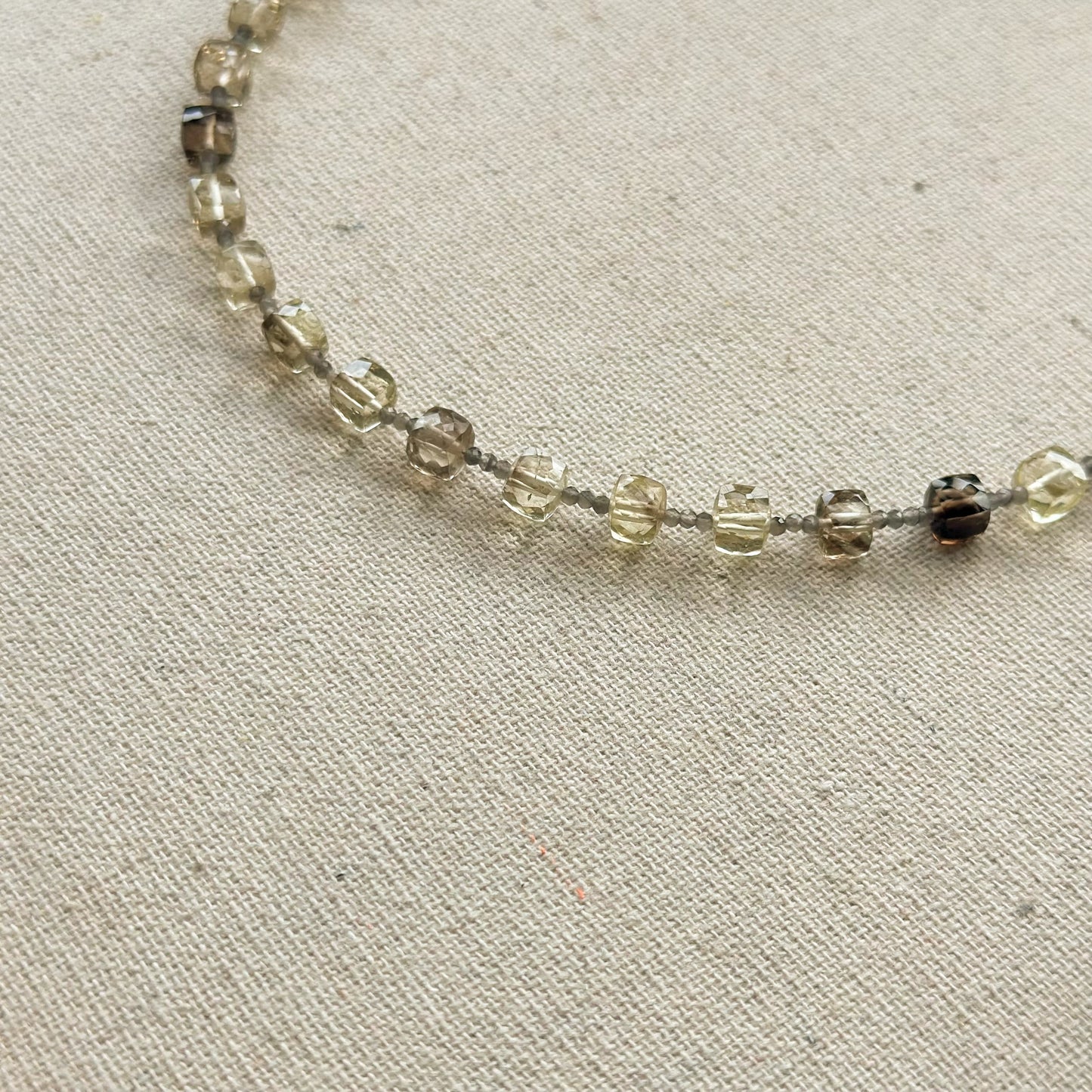 Lemom Quartz Beaded Necklace