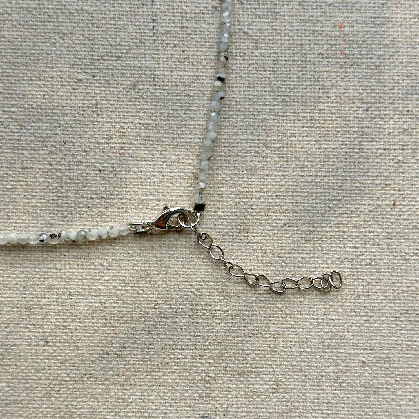 Moonstone Beaded And Herkimer Diamond Necklace