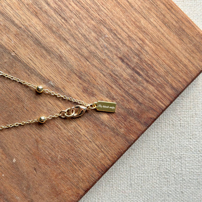 Labradorite Gold-plated Dotty Chain Long Necklace