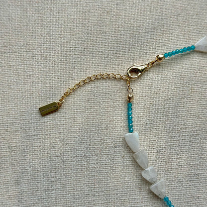 Apatite And Moonstone Beaded Necklace