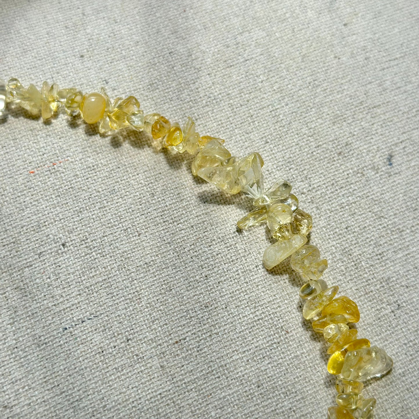 Citrine Beaded And Moonstone Hoop Toggle Necklace