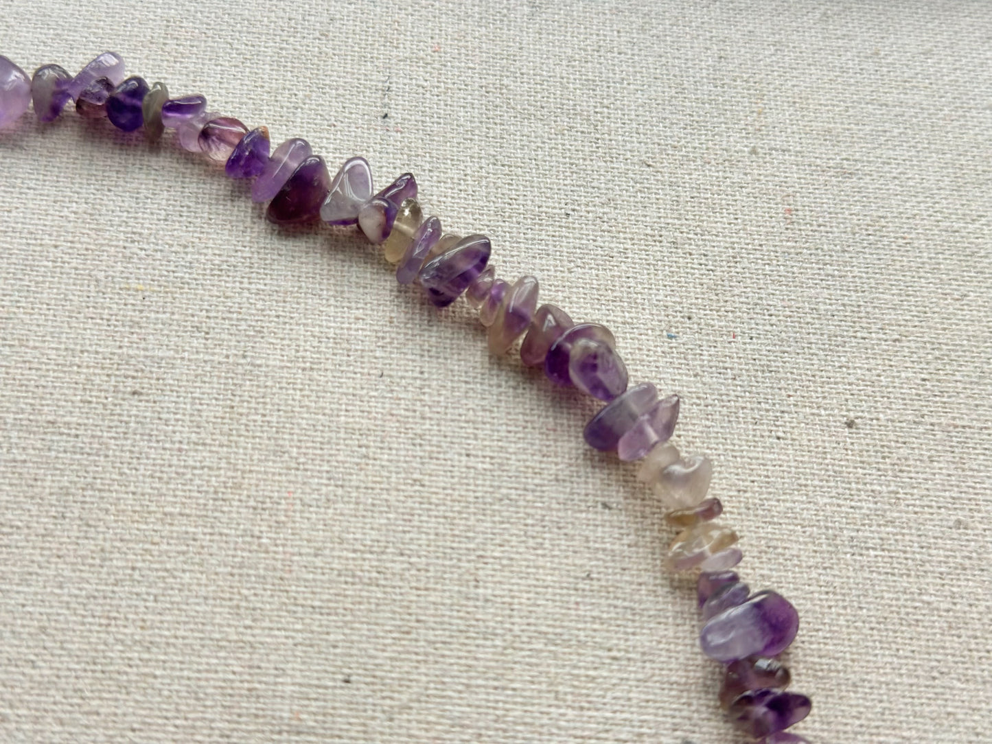 Amethyst Beaded Gold-plated Necklace