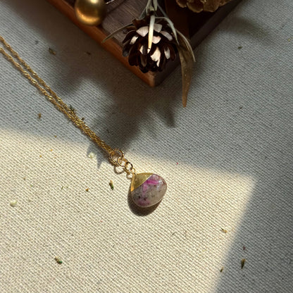 Ruby Zoisite Gold-plated Sterling Silver Necklace