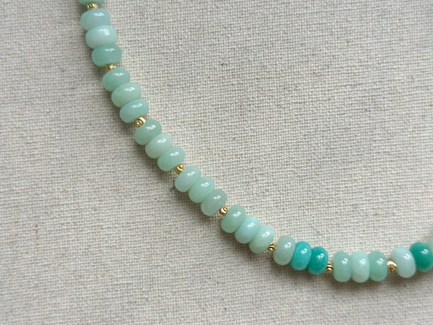 Amazonite And Baroque Freshwater Pearl Beaded Choker Necklace