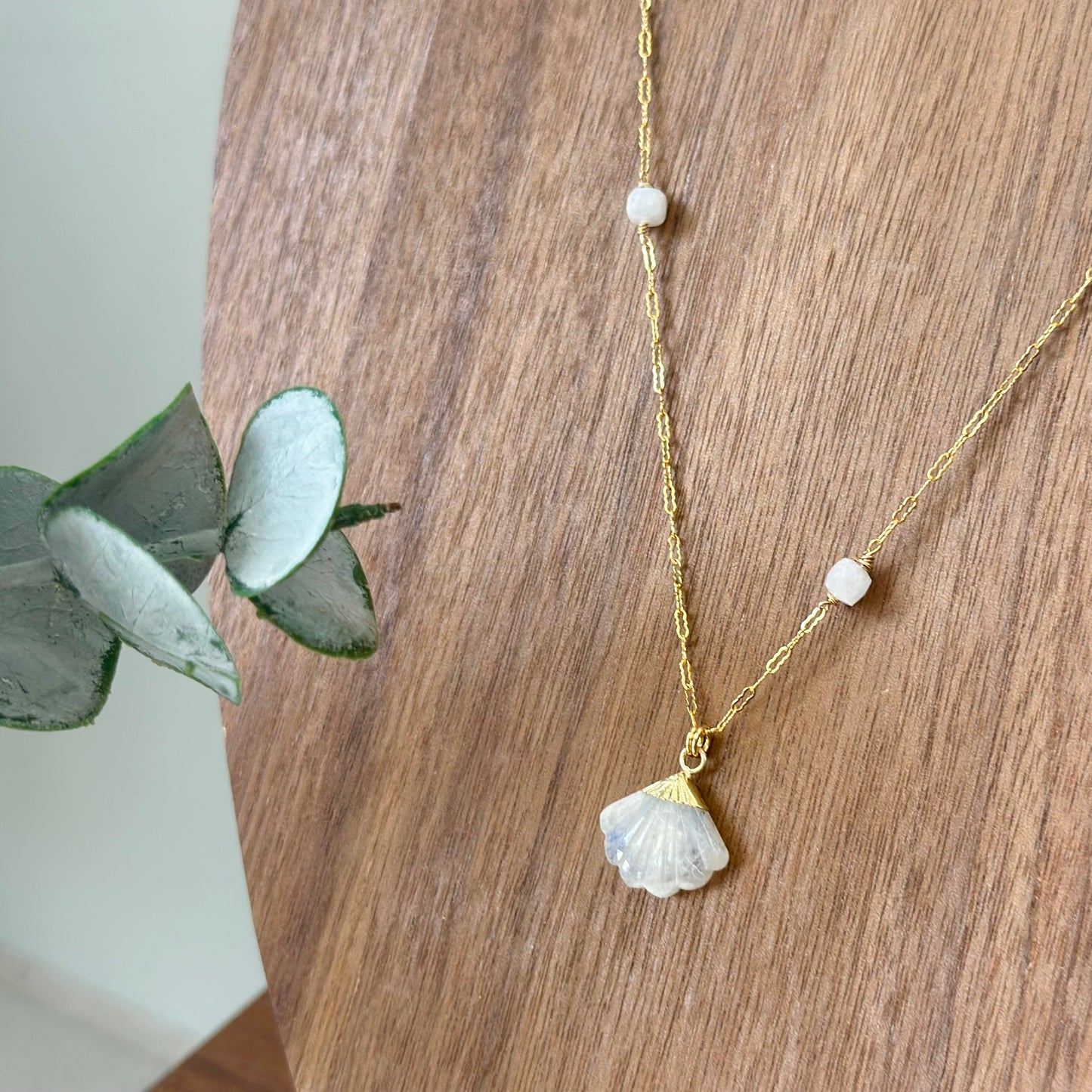 Moonstone Shell 14k Gold-filled Necklace