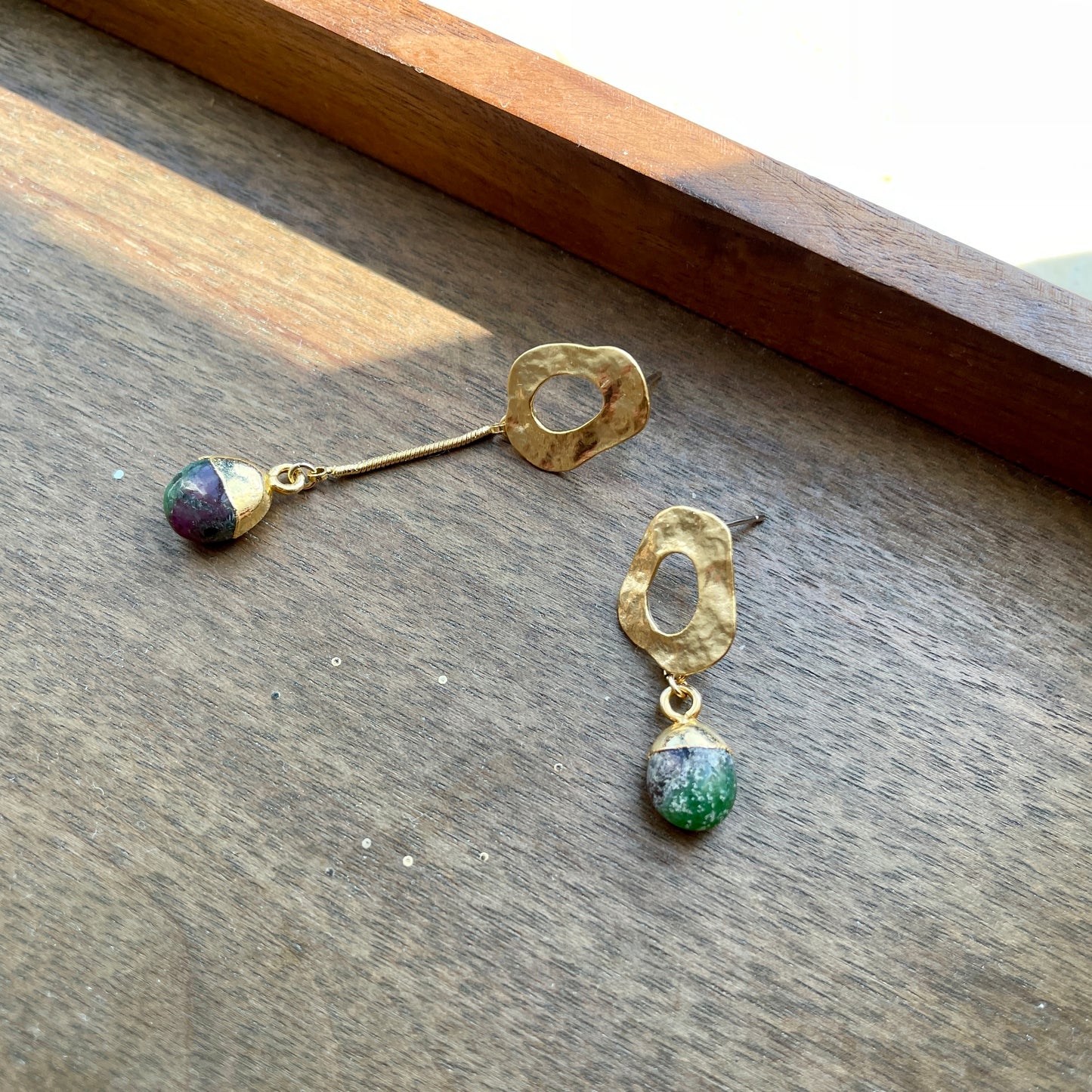 Ruby Zoisite Earring