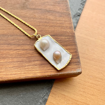 Mother Of Pearl Gold-plated Necklace