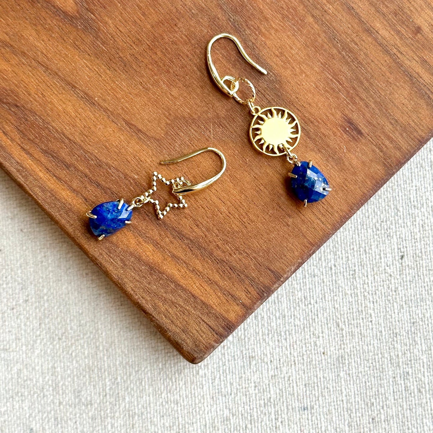 Lapis Under the Sky Gold-plated Earring