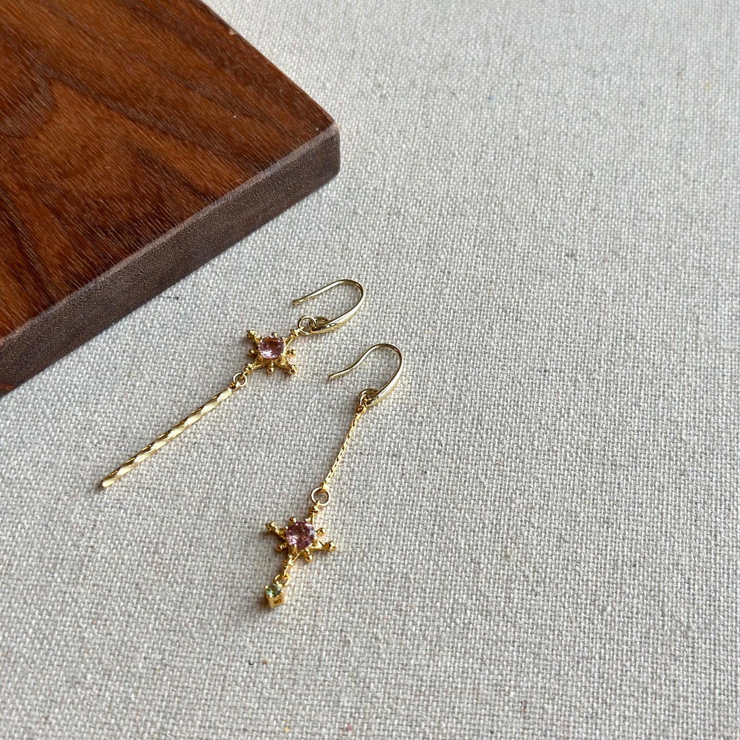 Amethyst And Tourmaline Starry Night Gold-plated Earring