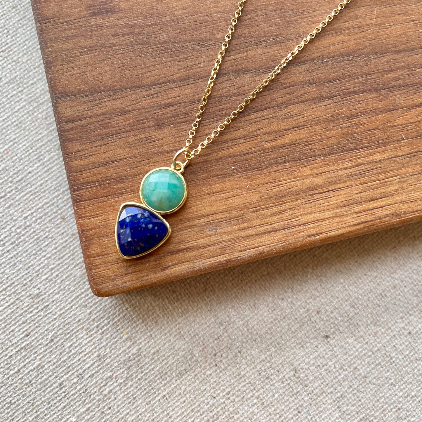 Amazonite And Lapis 14k Gold-filled Necklace