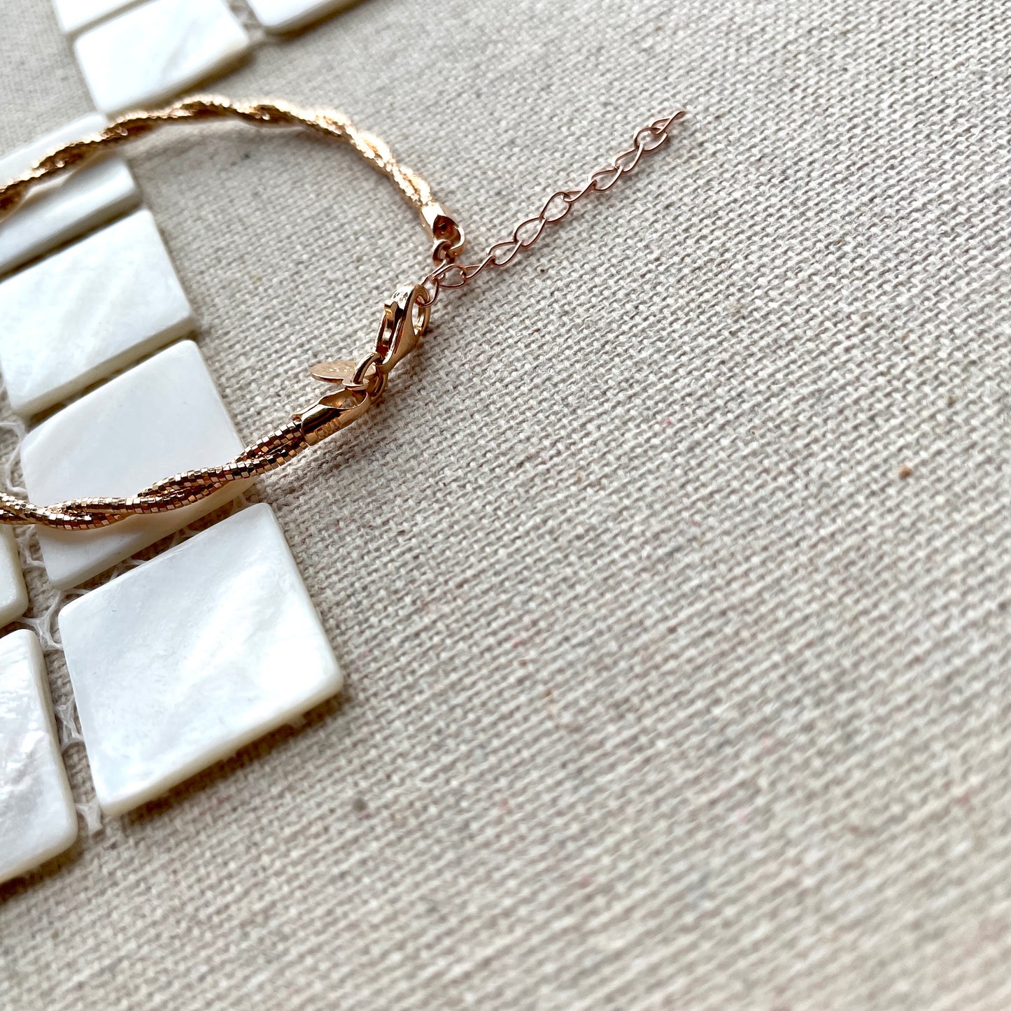 Rose Gold-plated Italian Sterling Silver Braided Bracelet