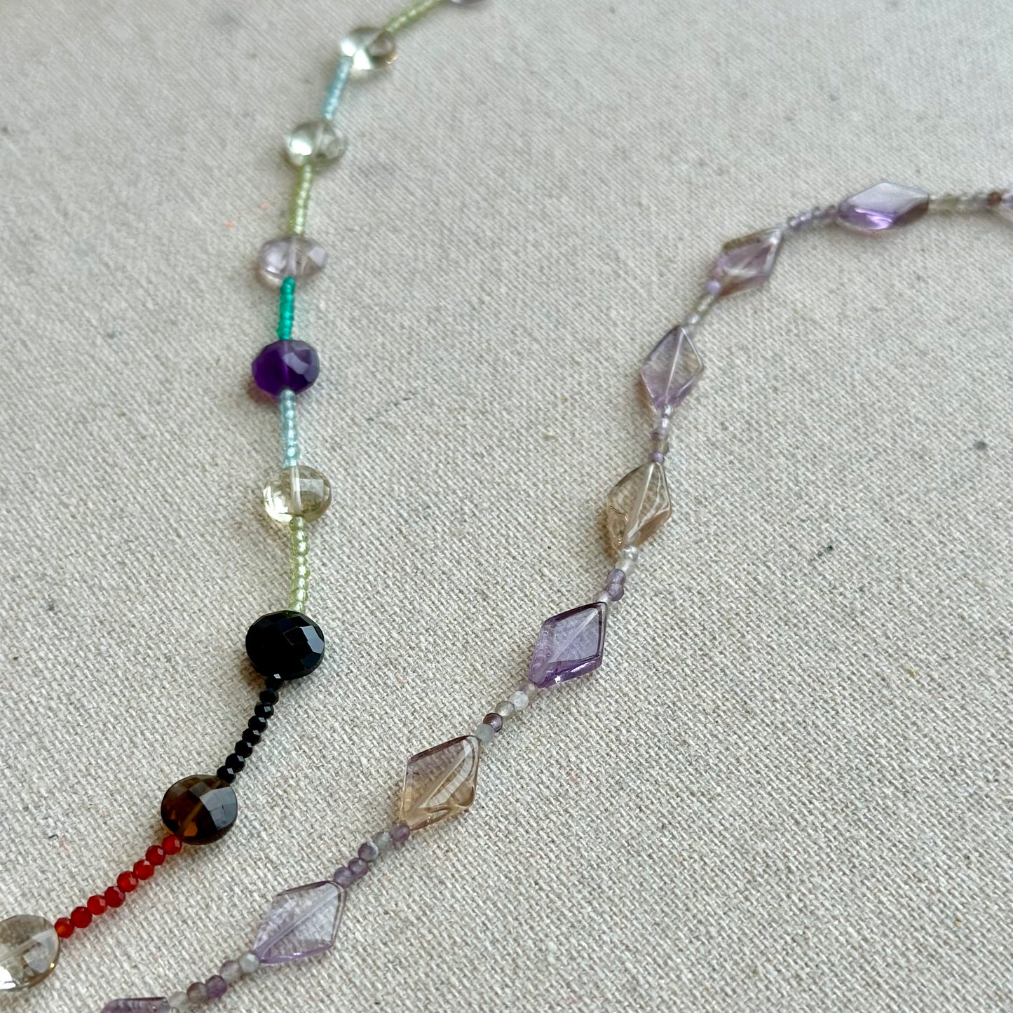 Ametrine Kite Beaded Choker Necklace