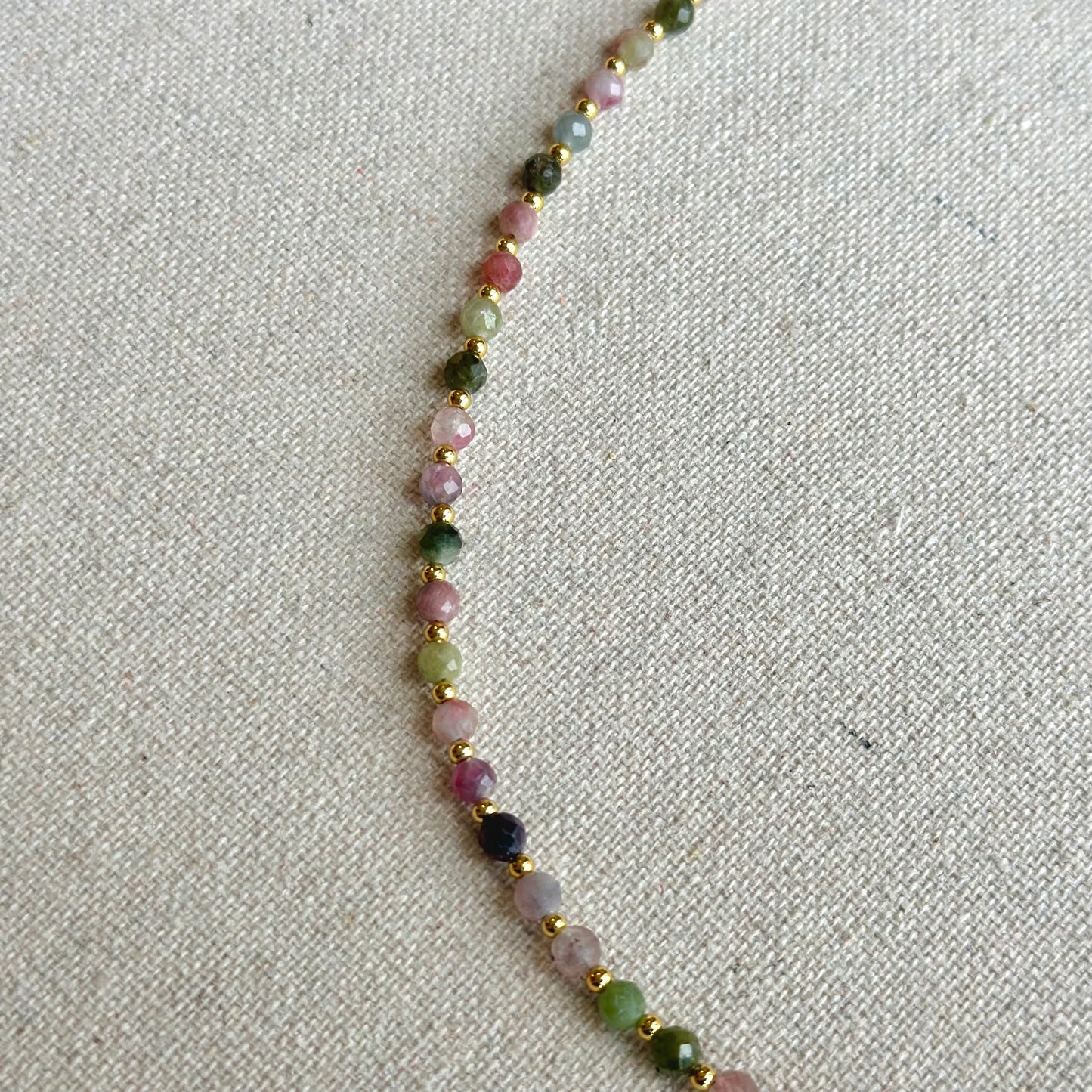 Tourmaline And Freshwater Pearl Beaded Choker Necklace