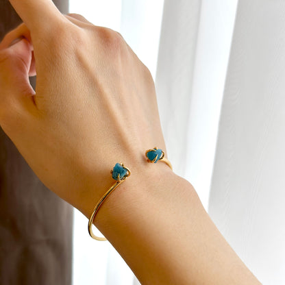 Apatite Gold-plated Bangle