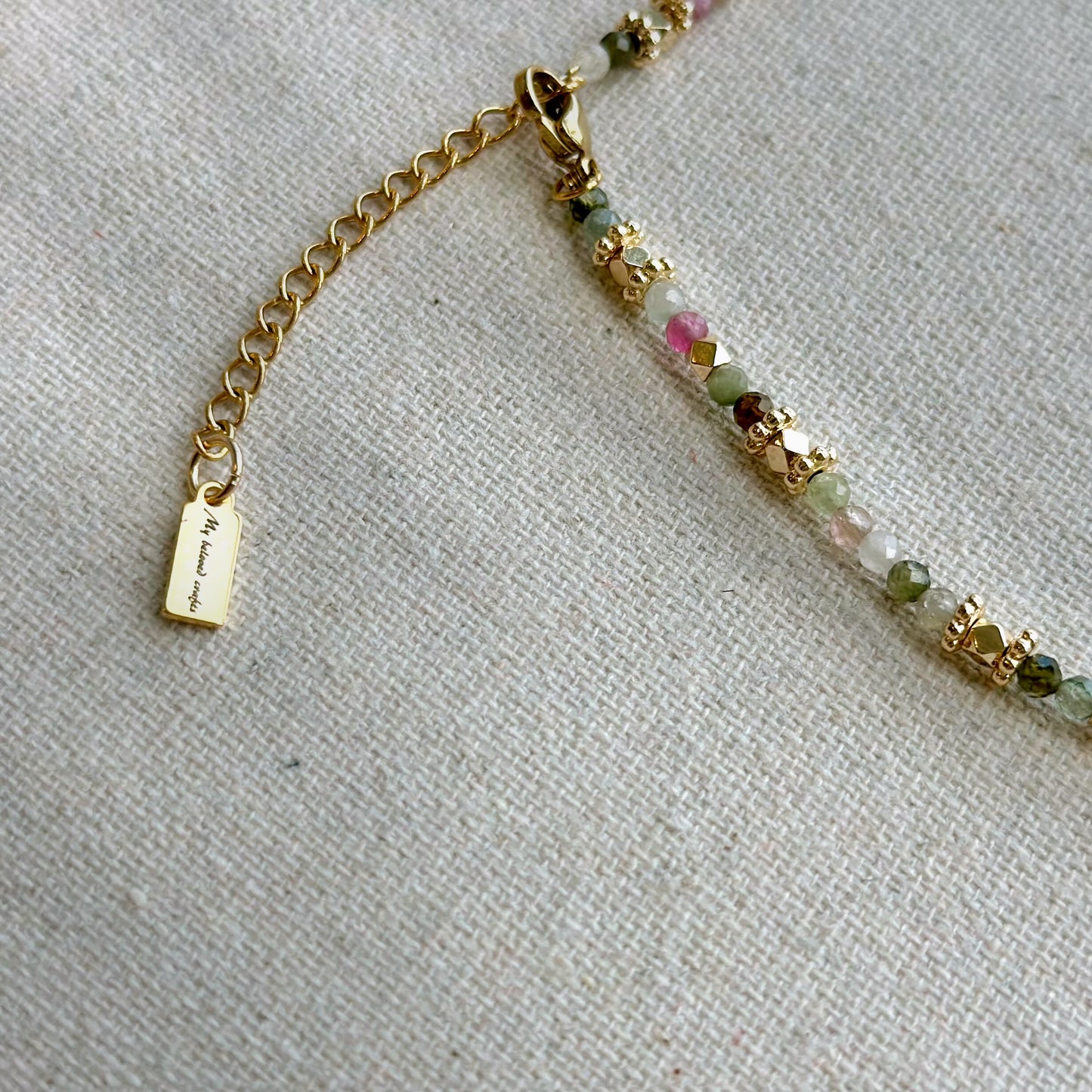 Tourmaline Mixed Beaded And Pink Tourmaline Necklace