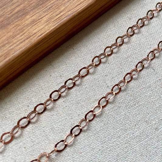 Rose Gold-plated Italian Sterling Silver Chain Necklace