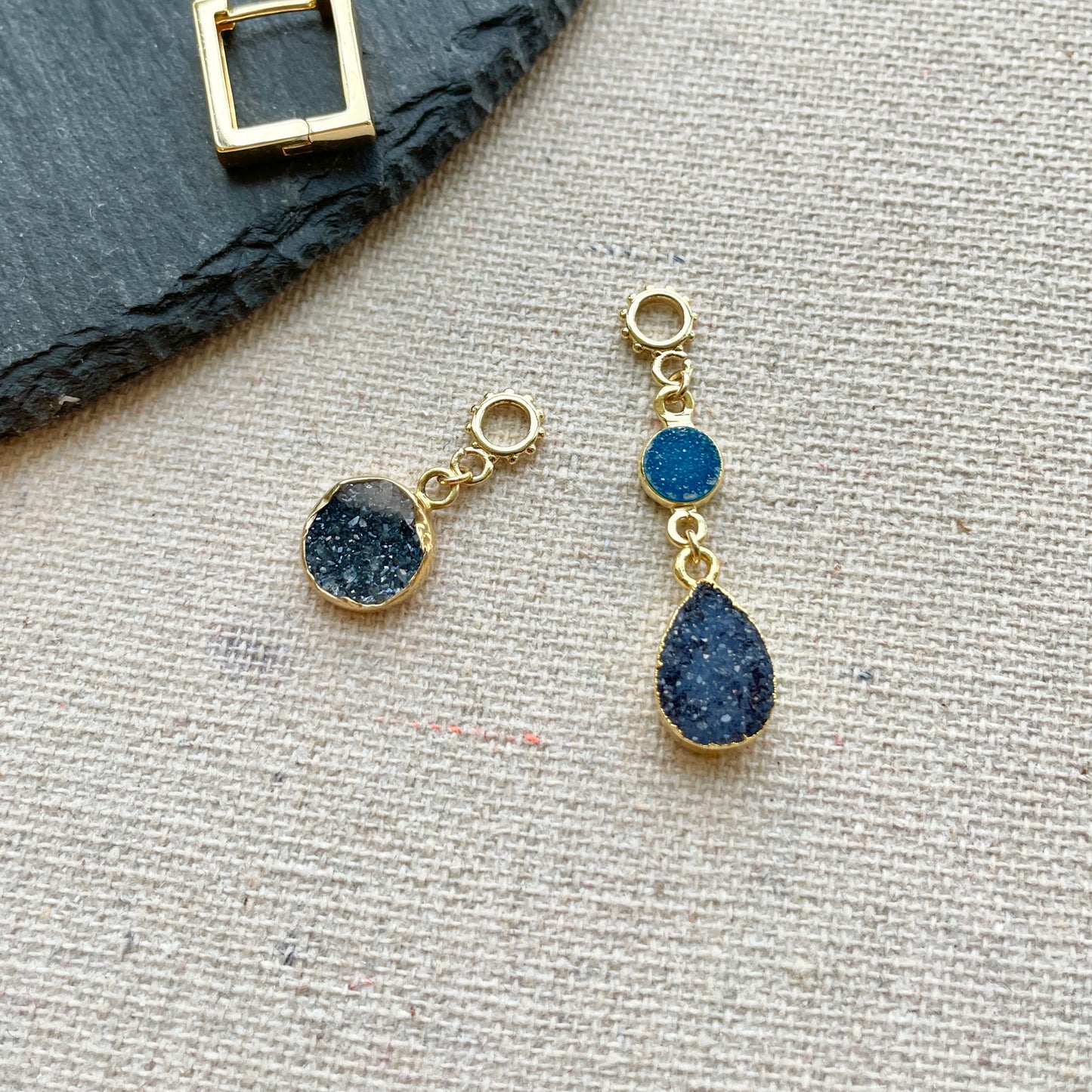 Druzy Stone Two-way Ear Hoop