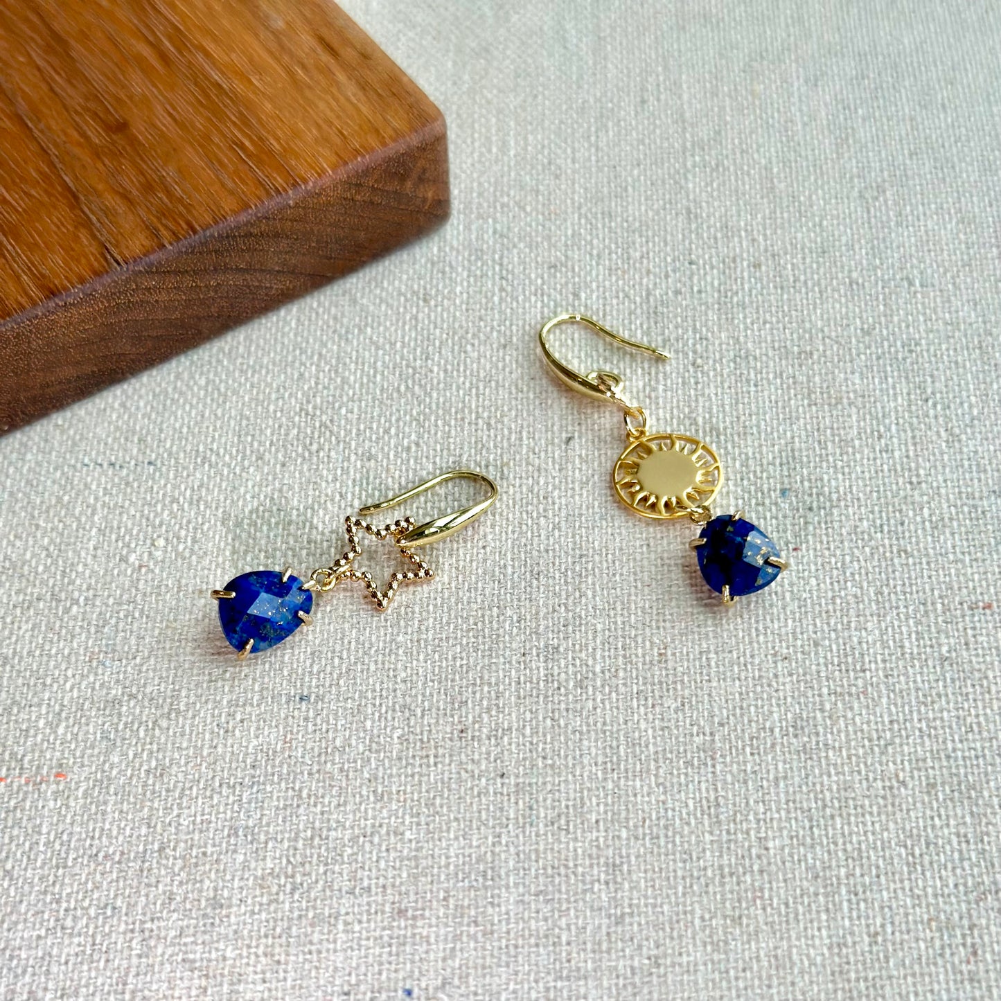 Lapis Under the Sky Gold-plated Earring