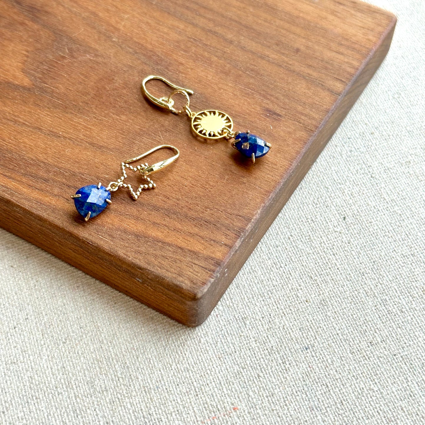 Lapis Under the Sky Gold-plated Earring