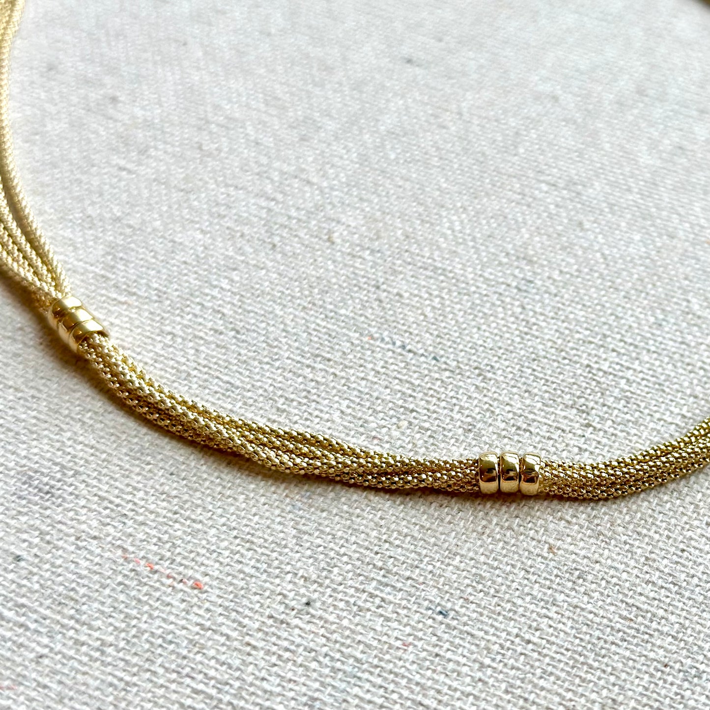 Rope Chain Layering Gold-plated Sterling Silver Choker Necklace