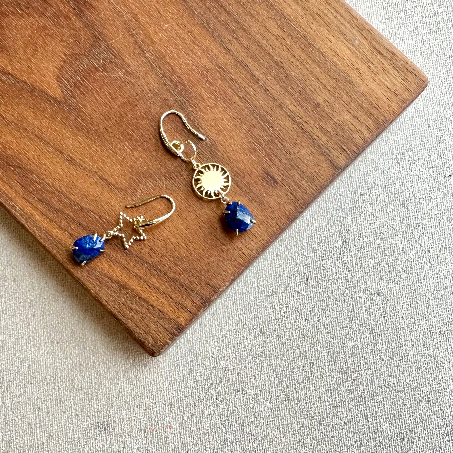 Lapis Under the Sky Gold-plated Earring