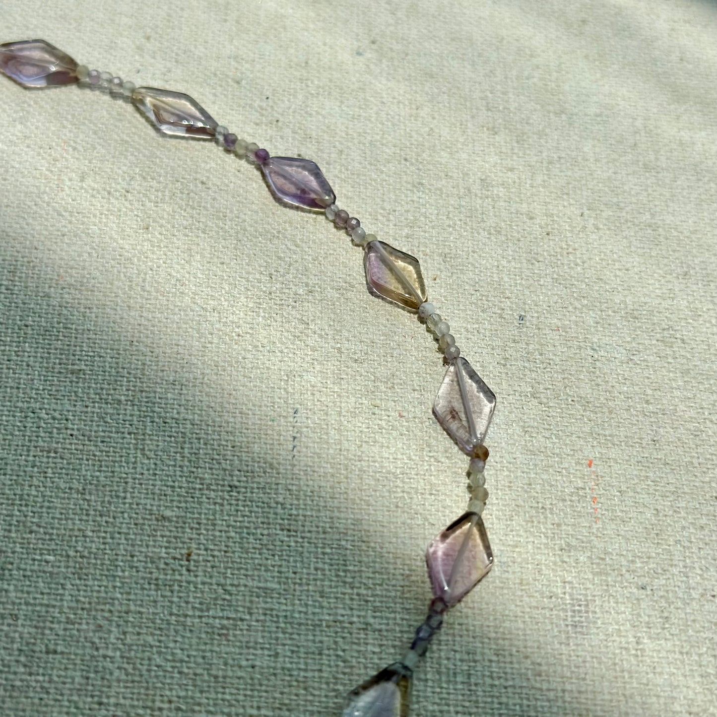 Ametrine Kite Beaded Choker Necklace