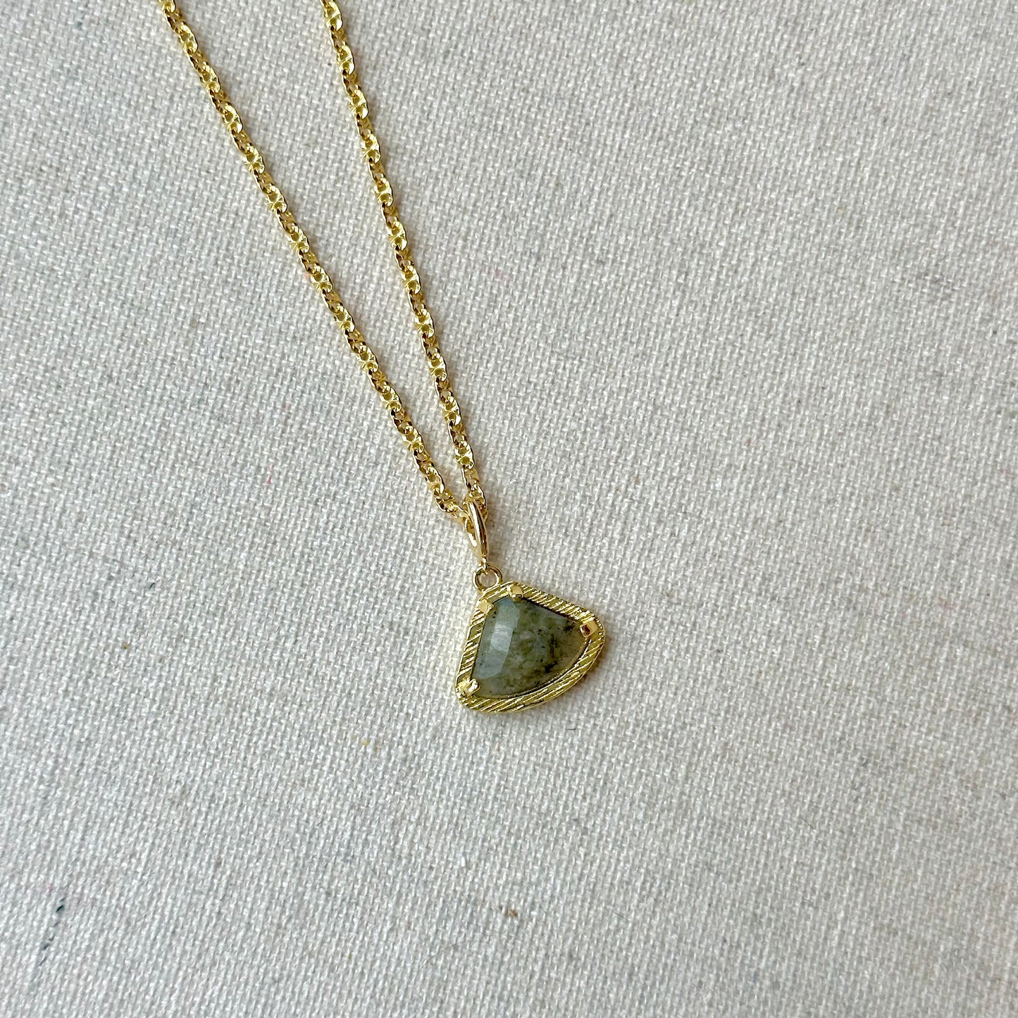 Labradorite Mariner Chain Gold-plated Italian Sterling Silver Necklace