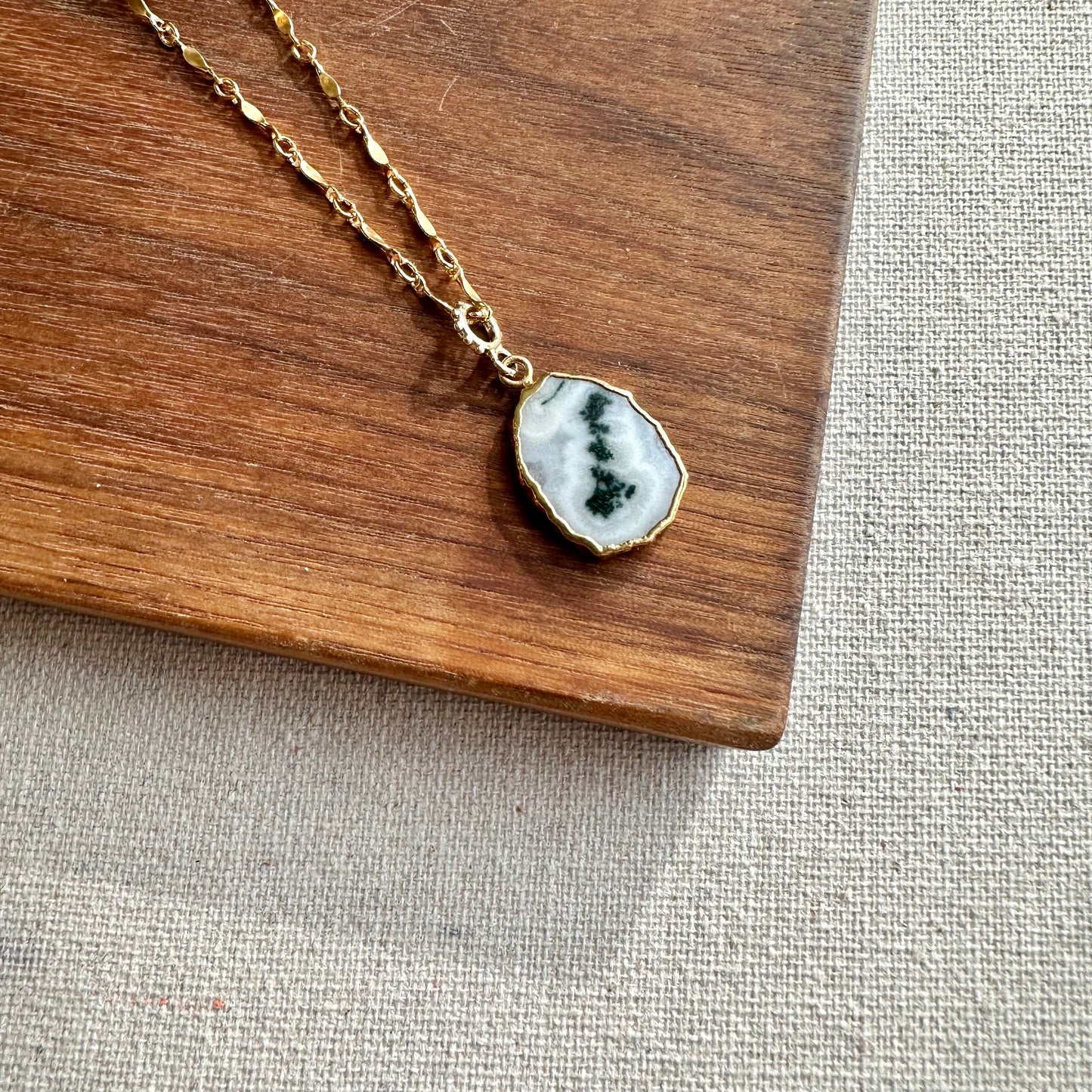 Tree Agate 14k Gold-filled Necklace